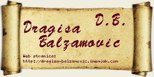 Dragiša Balzamović vizit kartica